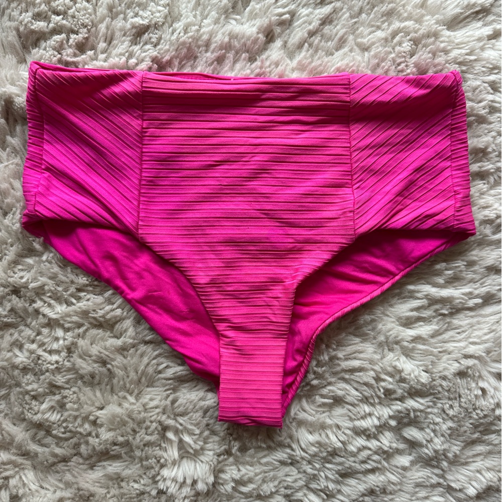 Rip Curl high waist hot pink bikini bottoms MEDIUM